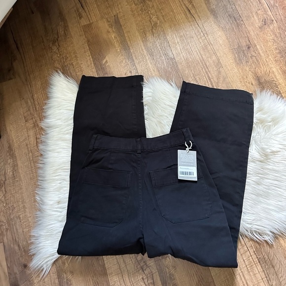 EVERLANE The Organic Wide Leg Pant In Black - Picture 7 of 8